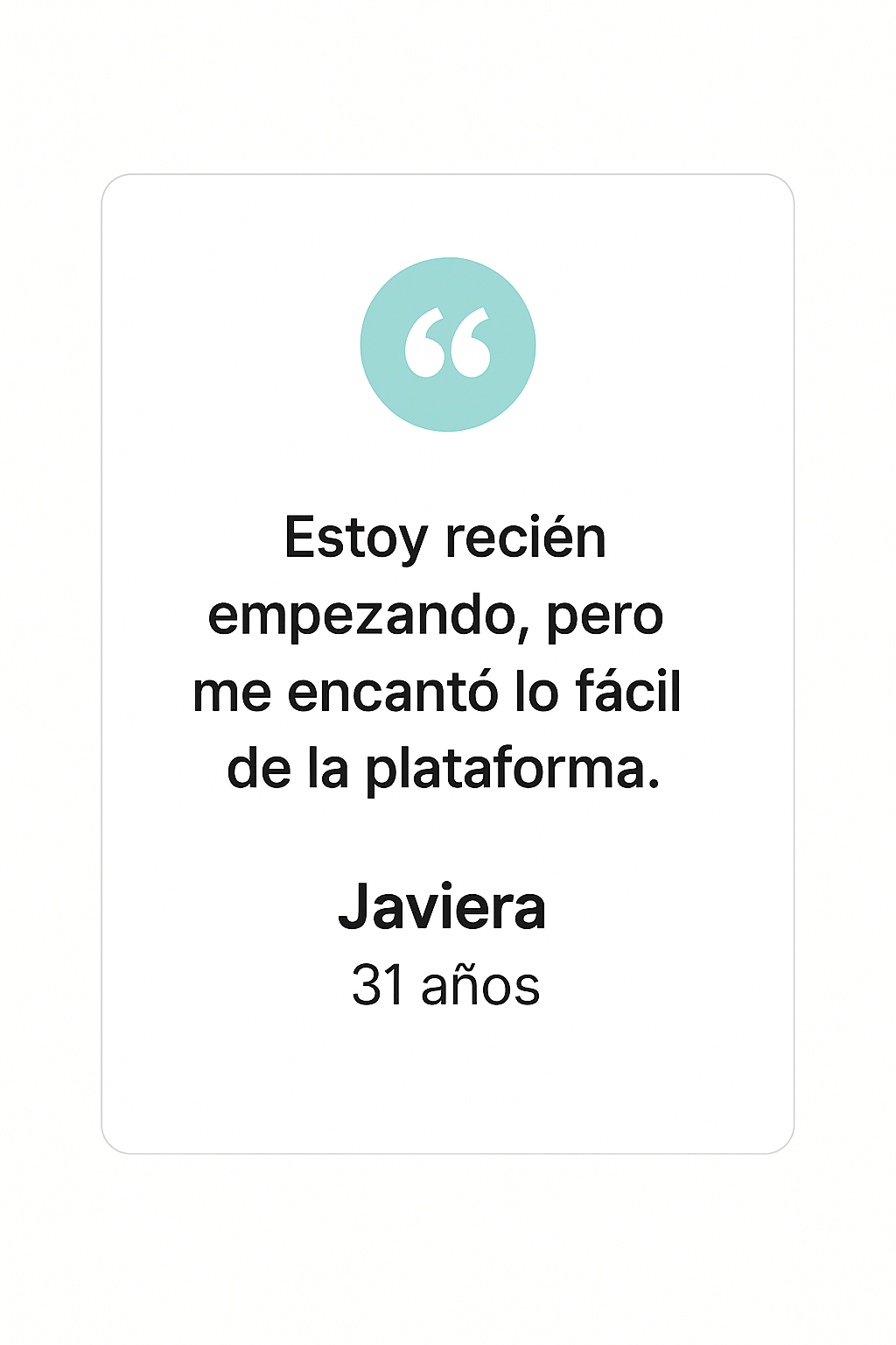 Testimonio Javiera